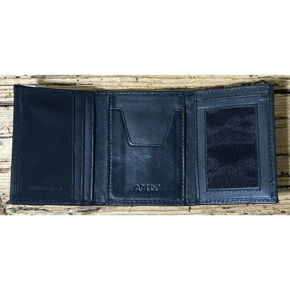 APT. 9 Men’s Black Genuine Leather Card Wallet - NEW￼
